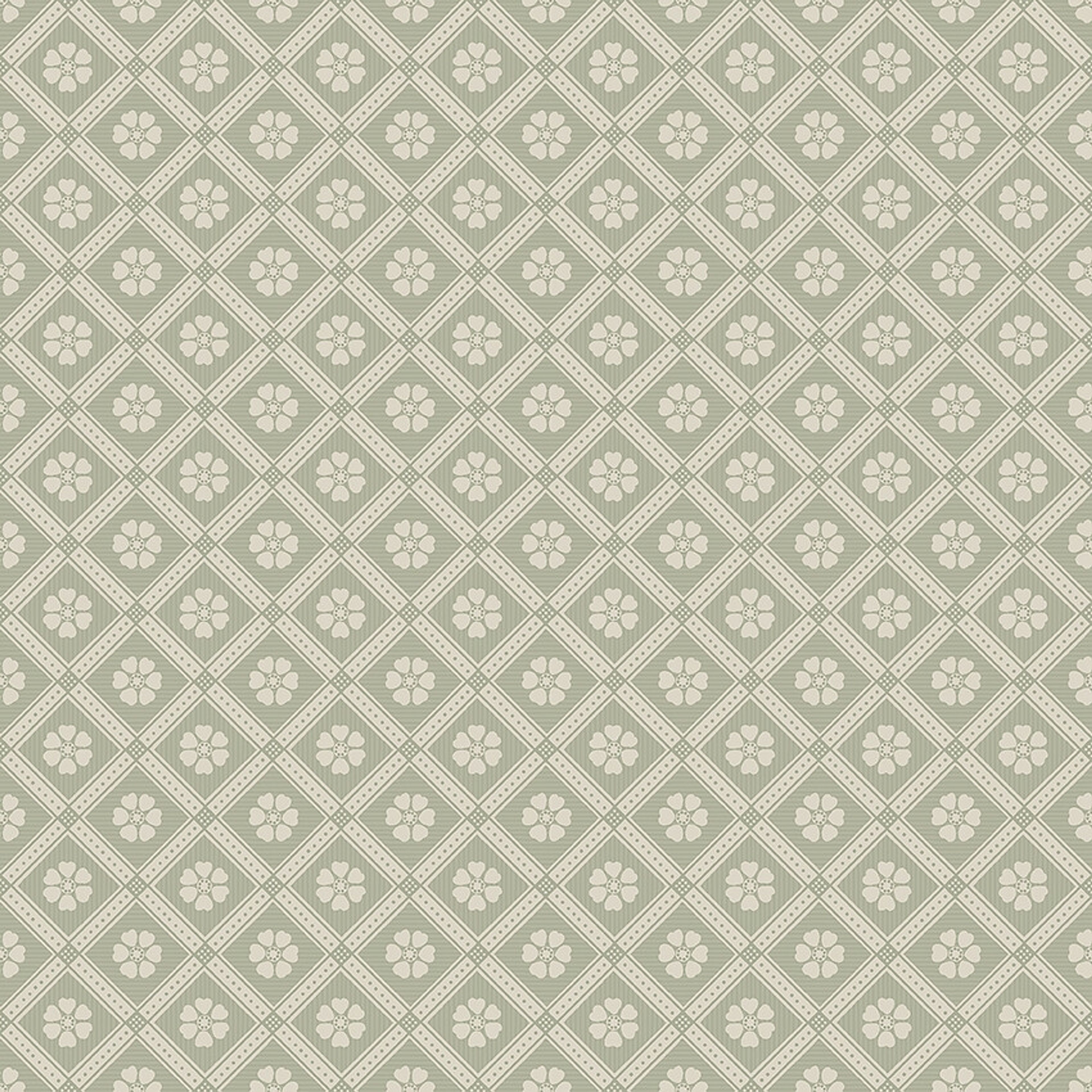 Love tapet med trellis mönster i grön och beige. Från kollektionen New Heritage. Nonwoven-material med rak passning. Passar i matsal, kök och hall.