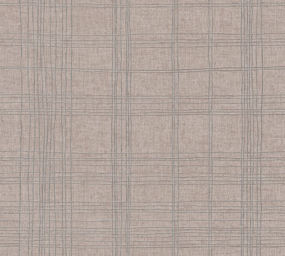 Ava - New York strukturtapet i brun tapet med rutigt mönster i brun. Från kollektionen metropolitan stories 2. Nonwoven-material med rak passning. Passar i vardagsrum och matsal.