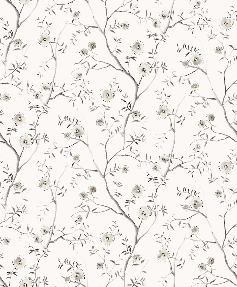 Sari Rock tapet med blommigt mönster i vit. Från kollektionen Summer. Nonwoven-material med rak passning.