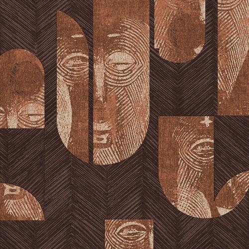 Mask Coconut tapet tapet från Midbec med grafiskt mönster i grå. Från kollektionen Tribute. Nonwoven-material med förskjuten passning. Passar i vardagsrum, matsal och hall.