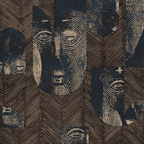 Mask Slate tapet tapet från Midbec med grafiskt mönster i grå. Från kollektionen Tribute. Nonwoven-material med förskjuten passning. Passar i vardagsrum, matsal och hall.