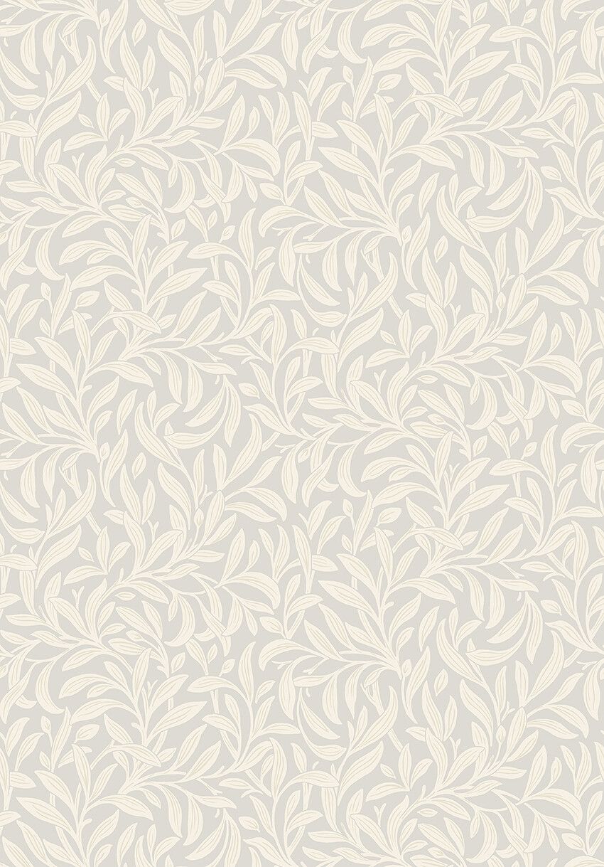 Vintergröna tapet med botaniskt mönster i grå. Från kollektionen New Heritage. Nonwoven-material med rak passning.