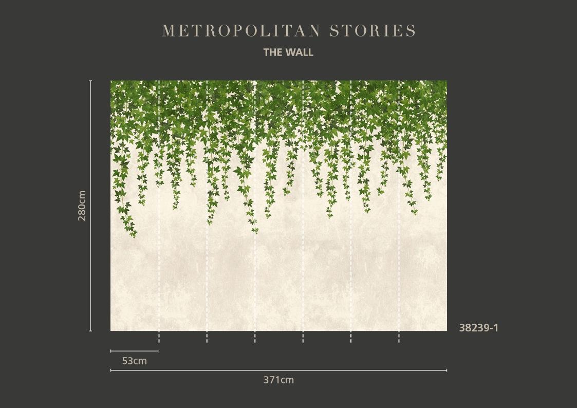 Botanic & Jungle tapet med botaniskt mönster i grön. Från kollektionen The Wall. Nonwoven-material. Passar i vardagsrum och matsal.