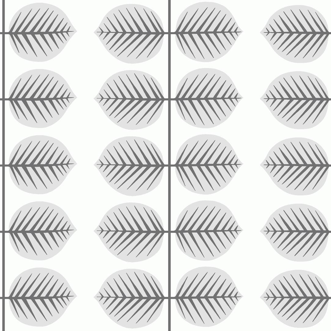 Berså II från Boråstapeter i vit, svart och multifärg. Från kollektionen Scandinavian Designers Mini.