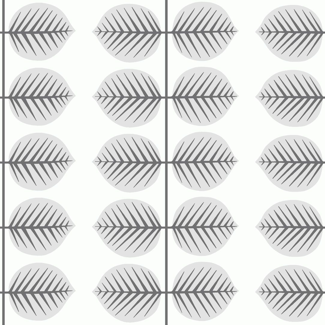 Berså II från Boråstapeter i vit, svart och multifärg. Från kollektionen Scandinavian Designers Mini.