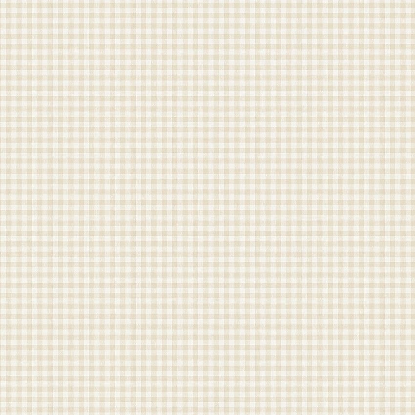 Picnic Check tapet med rutigt mönster i gul. Från kollektionen Linen. Nonwoven-material med rak passning.