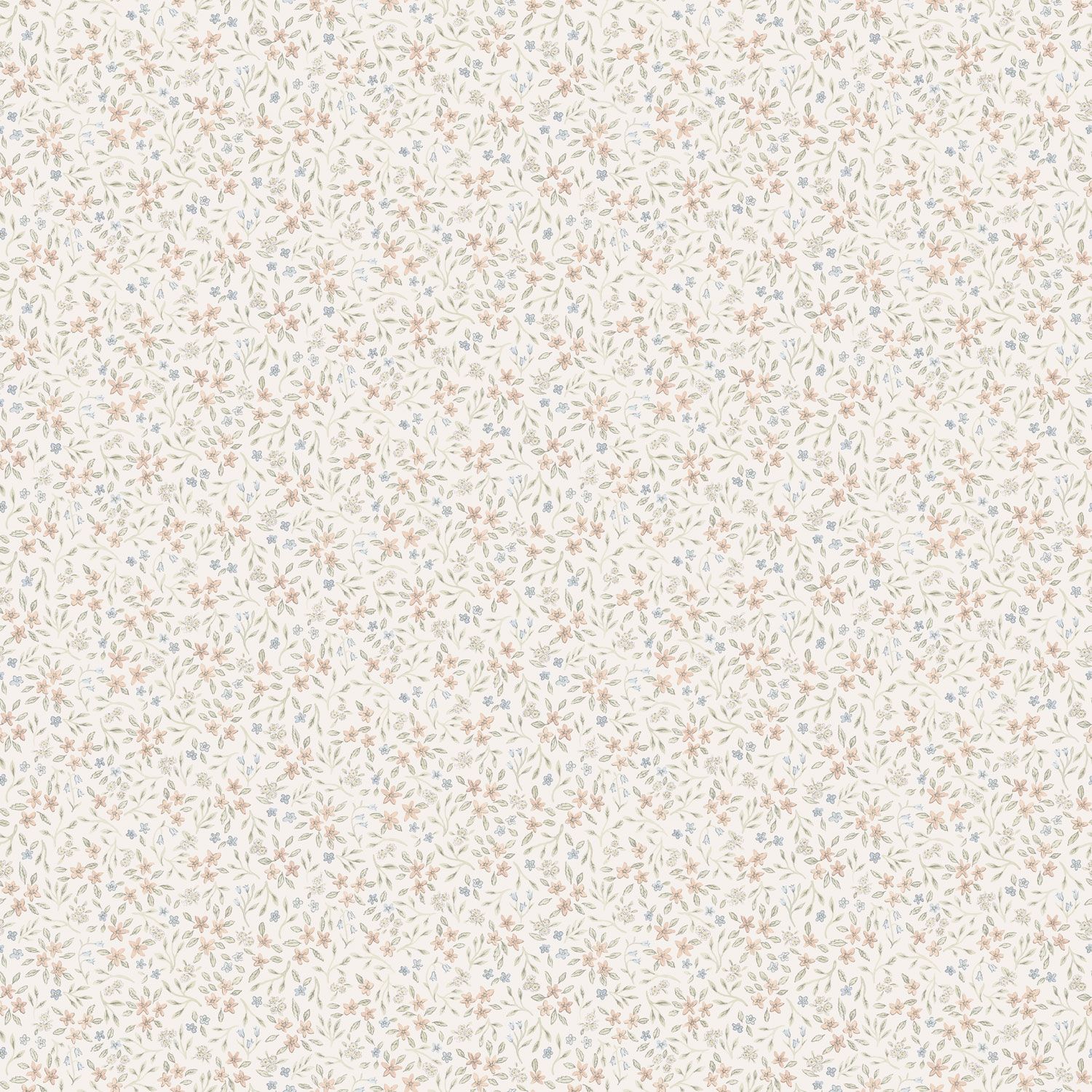 Mini tapet med blommigt mönster i rosa. Från kollektionen Rosenlycka. Nonwoven-material med rak passning. Passar i vardagsrum, sovrum och matsal.