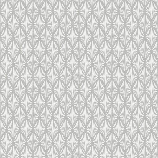 Elsa, Grå tapet från duro med geometriskt mönster i grå. Från kollektionen Spira. Nonwoven-material med rak passning. Vintage-stil.