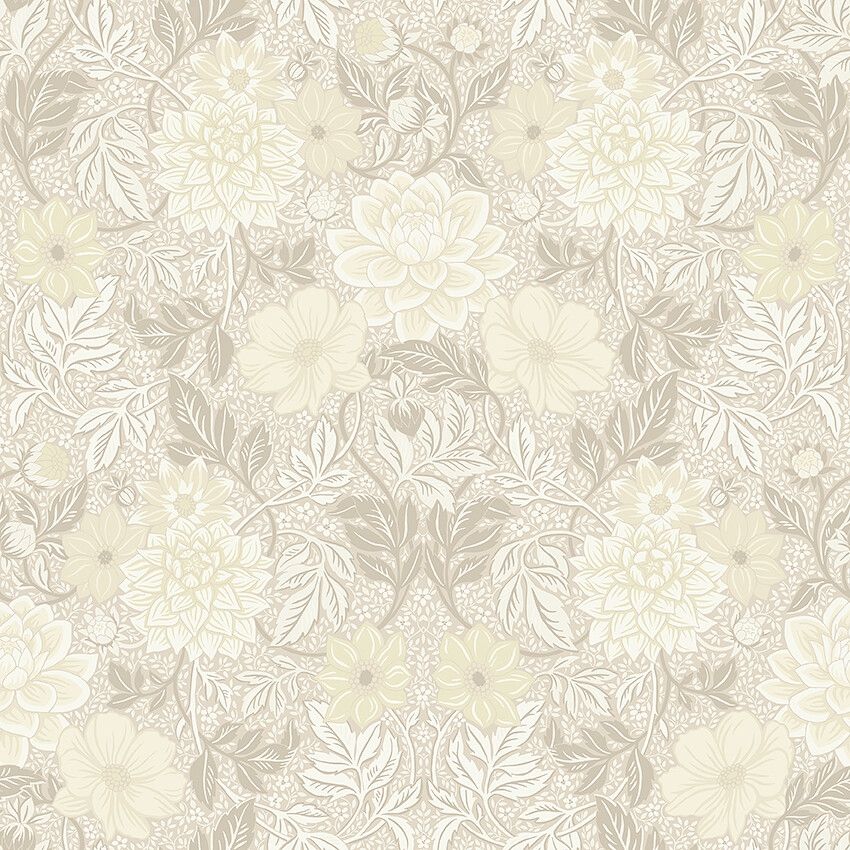 Dahlia Garden tapet med blommigt mönster i rosa. Från kollektionen Falsterbo III. Nonwoven-material med rak passning.