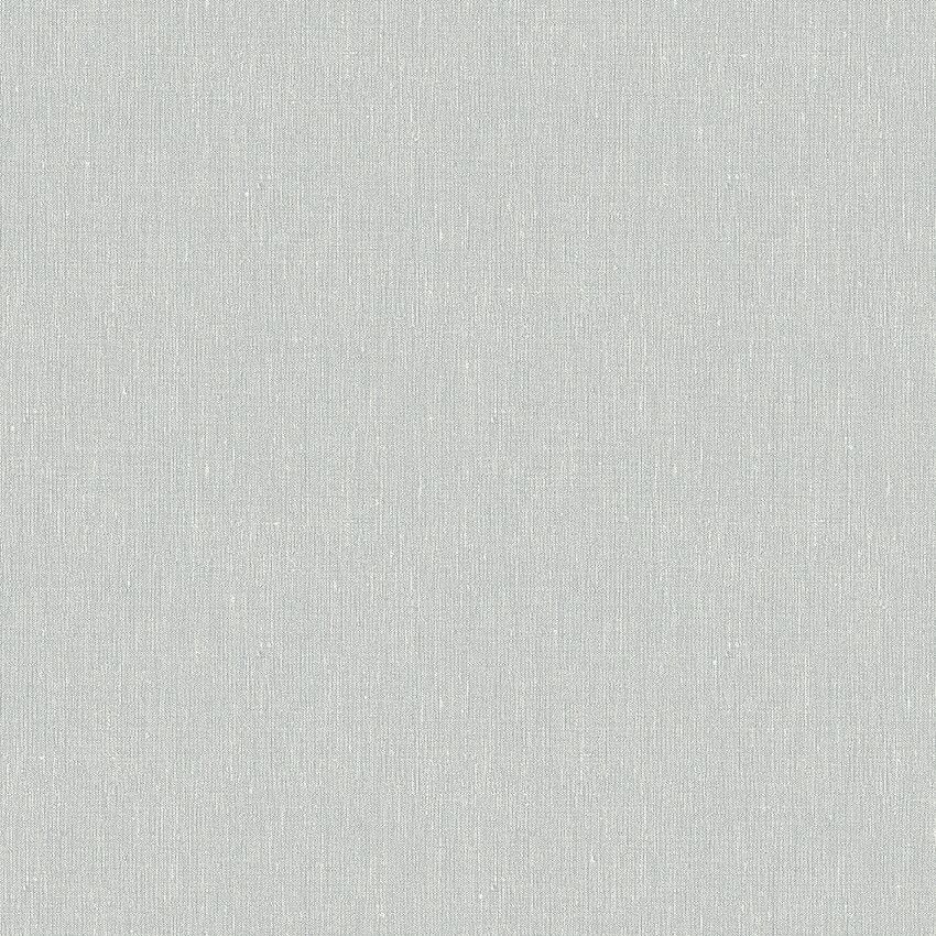 Dove Grey tapet med enfargat, textilimitation mönster i grå. Från kollektionen Linen. Nonwoven-material. Passar i vardagsrum och matsal.