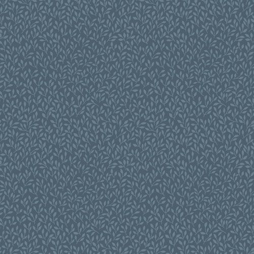 Saga tapet från Midbec med botaniskt mönster i blå. Från kollektionen Havsblick. Nonwoven-material med rak passning.