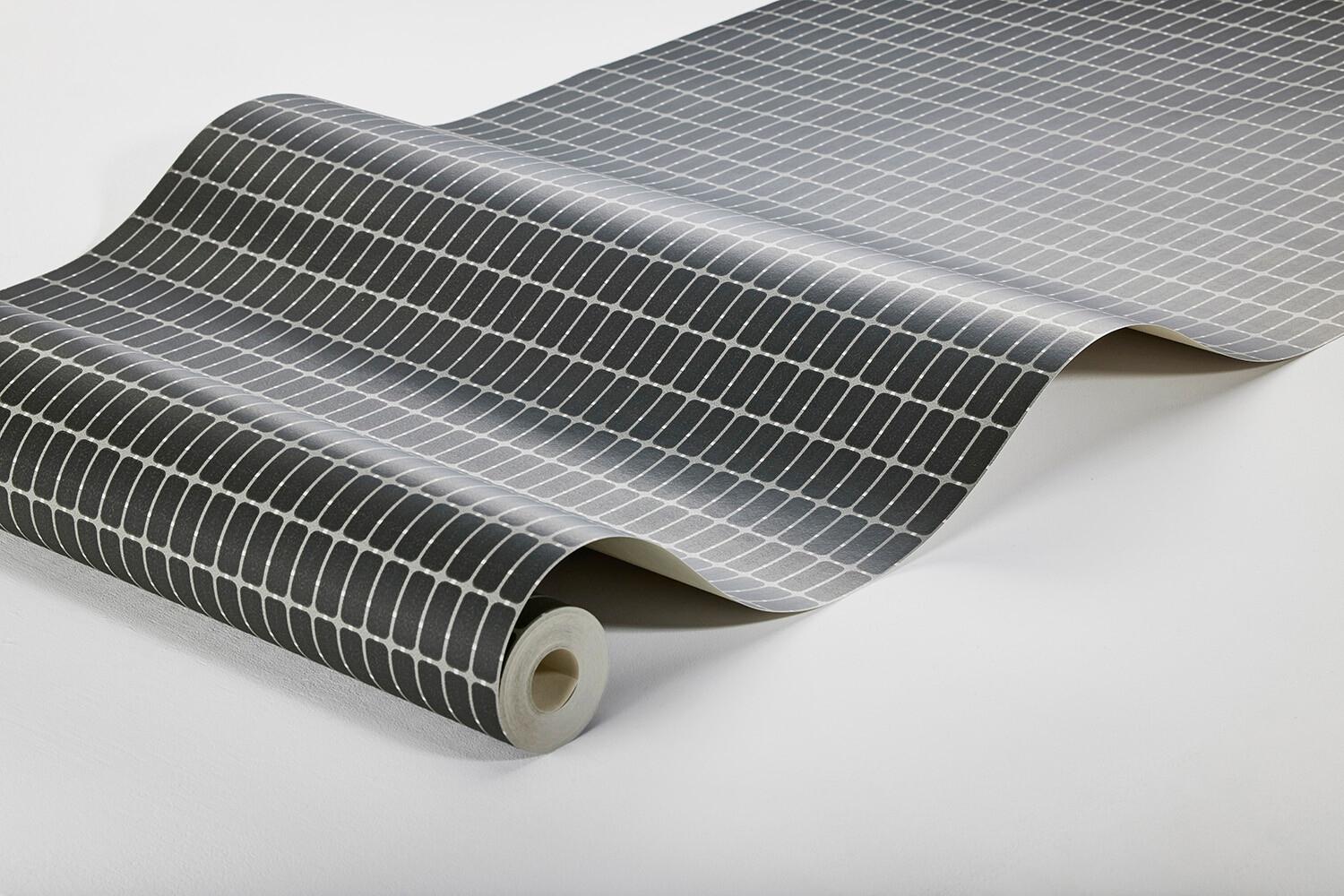 Alvar Aalto M.I.T tapet med rutigt, retro mönster i svart. Från kollektionen Scandinavian Designers III. Nonwoven-material med rak passning.