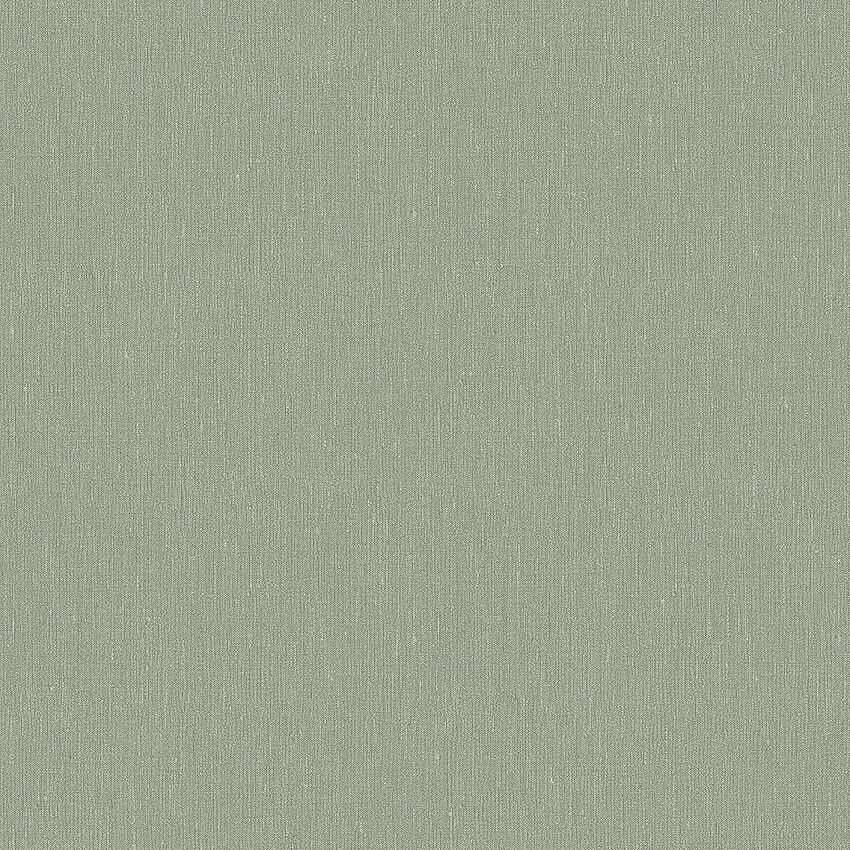 Bay Leaf tapet med enfargat, textilimitation mönster i grön. Från kollektionen Linen. Nonwoven-material. Passar i vardagsrum och matsal.