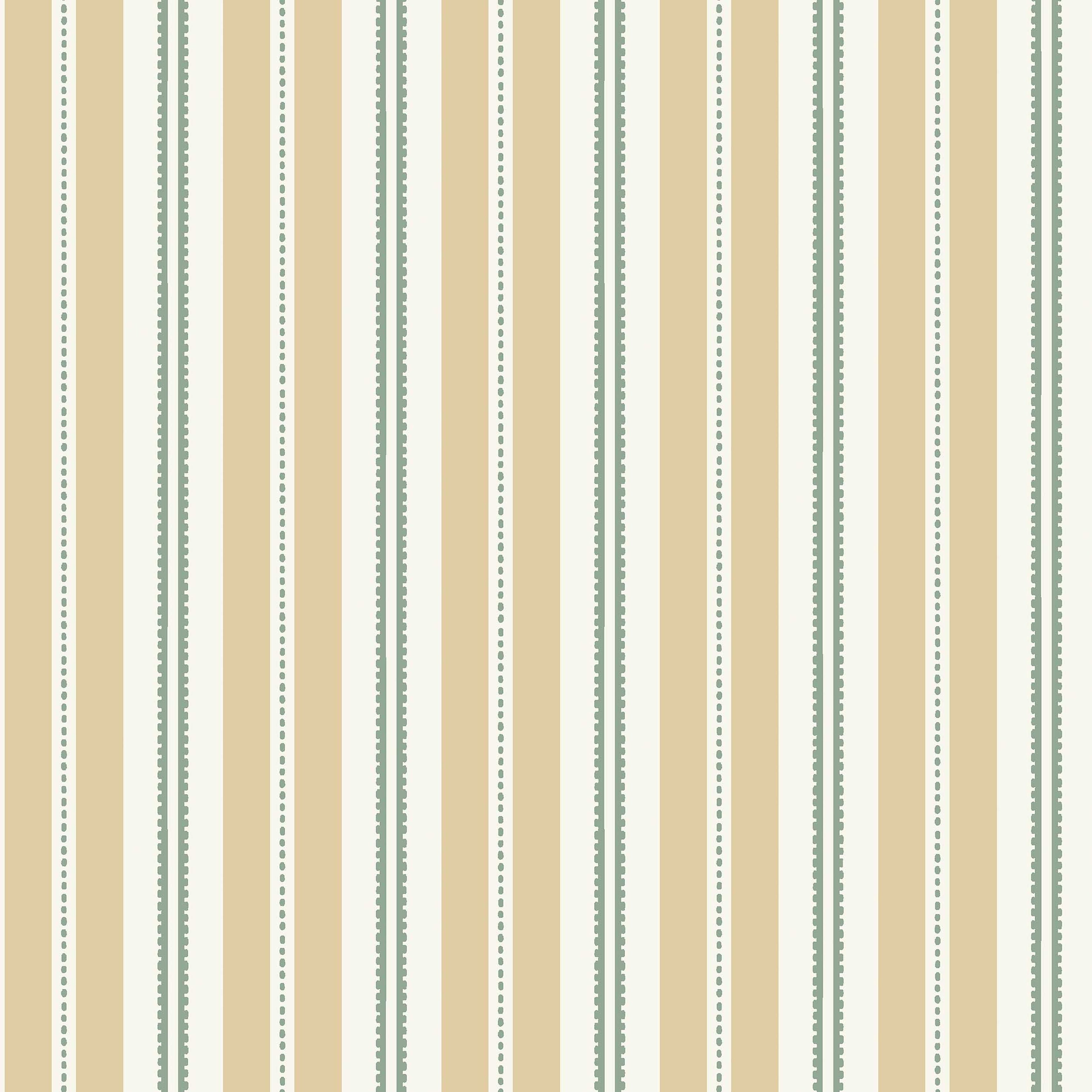 Hedda gul, tapet tapet med randigt mönster i gul. Från kollektionen Nordic Folk. Nonwoven-material. Passar i hall.