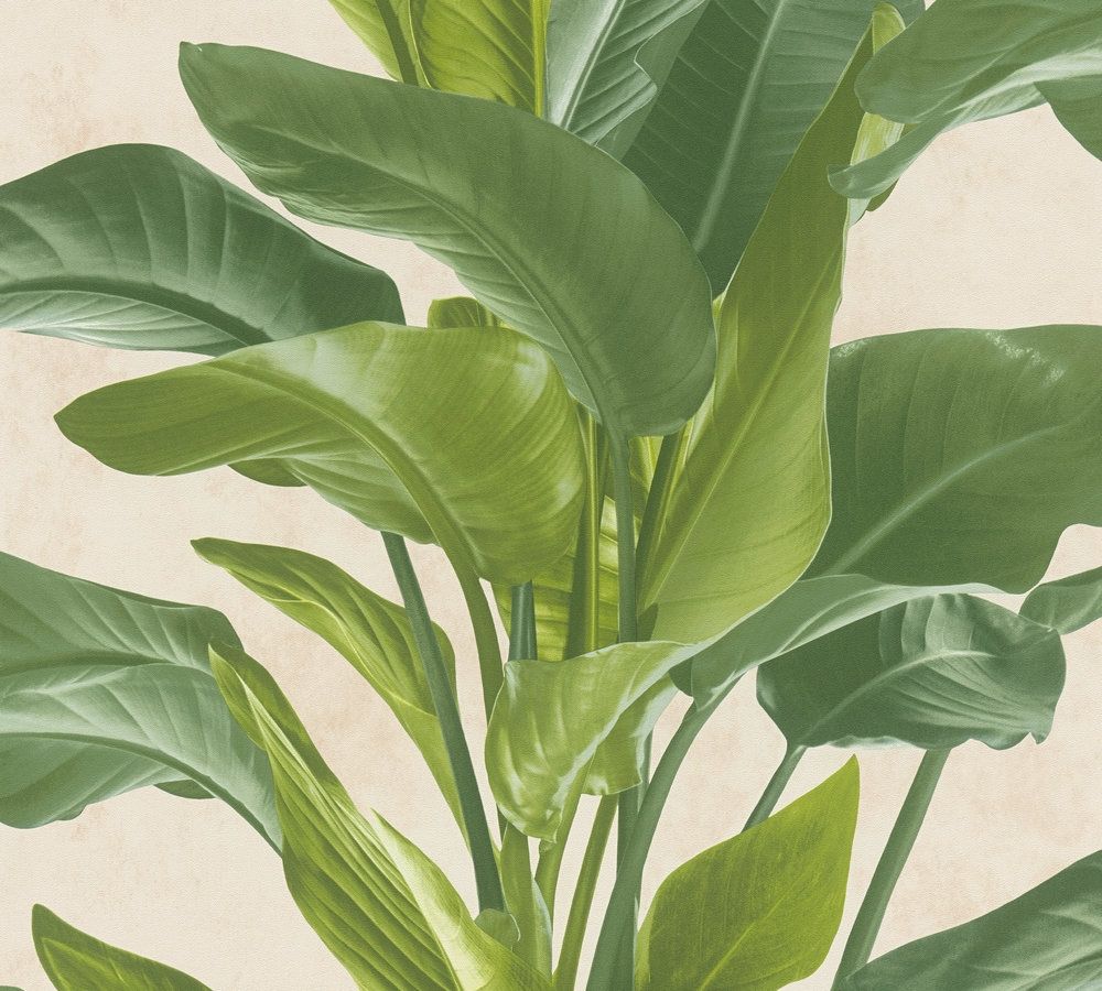 Antonio - Barcelona strukturtapet i grön och beige tapet med djur mönster i grön. Från kollektionen metropolitan stories 2. Nonwoven-material med förskjuten passning. Passar i vardagsrum och matsal.