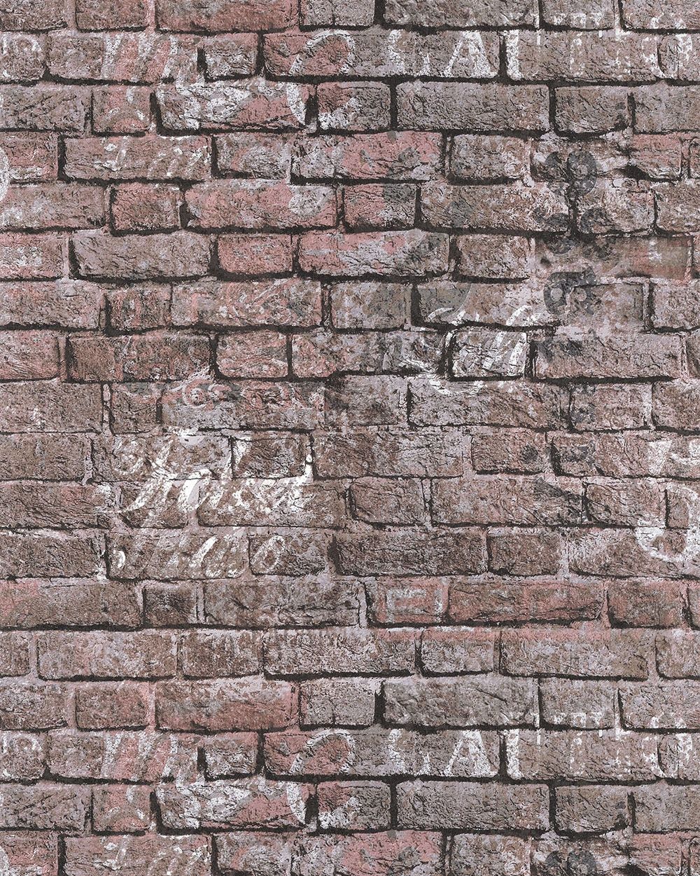 brique tag rouge tapet med tegelsten mönster i brun. Från kollektionen les aventures. Nonwoven-material med förskjuten passning. Passar i vardagsrum och matsal.