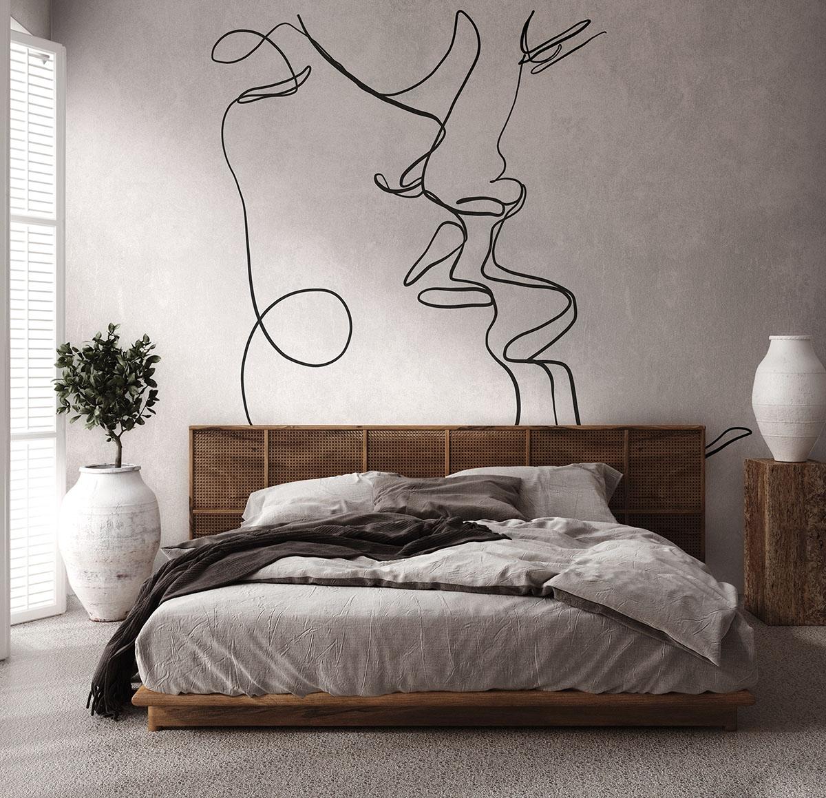 Graphics tapet med grafiskt mönster i grå. Från kollektionen The Wall. Nonwoven-material. Passar i vardagsrum och matsal.