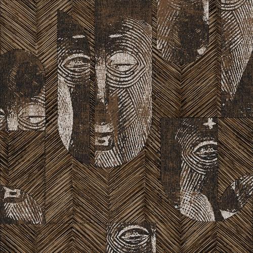 Mask Bamboo tapet tapet från Midbec med grafiskt mönster i grå. Från kollektionen Tribute. Nonwoven-material med förskjuten passning. Passar i vardagsrum, matsal och hall.