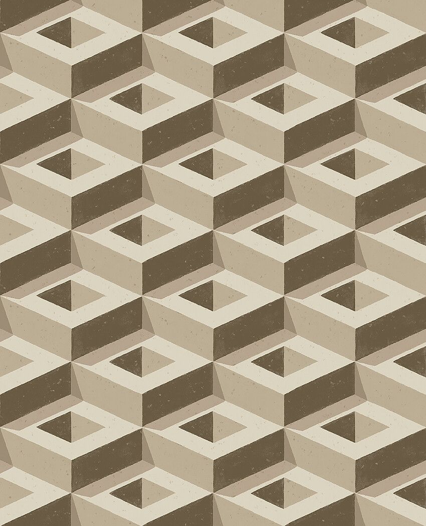 Boxes tapet med geometriskt, grafiskt mönster i vit och svart. Från kollektionen Treasured. Nonwoven-material med rak passning. Passar i kök, hall och arbetsrum.