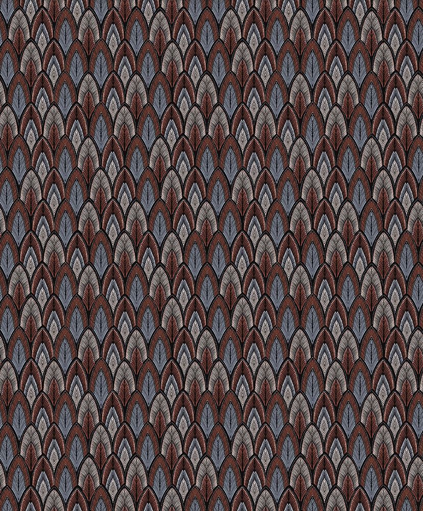 Dabu Oasis tapet med grafiskt mönster i brun. Från kollektionen Summer. Nonwoven-material med rak passning.