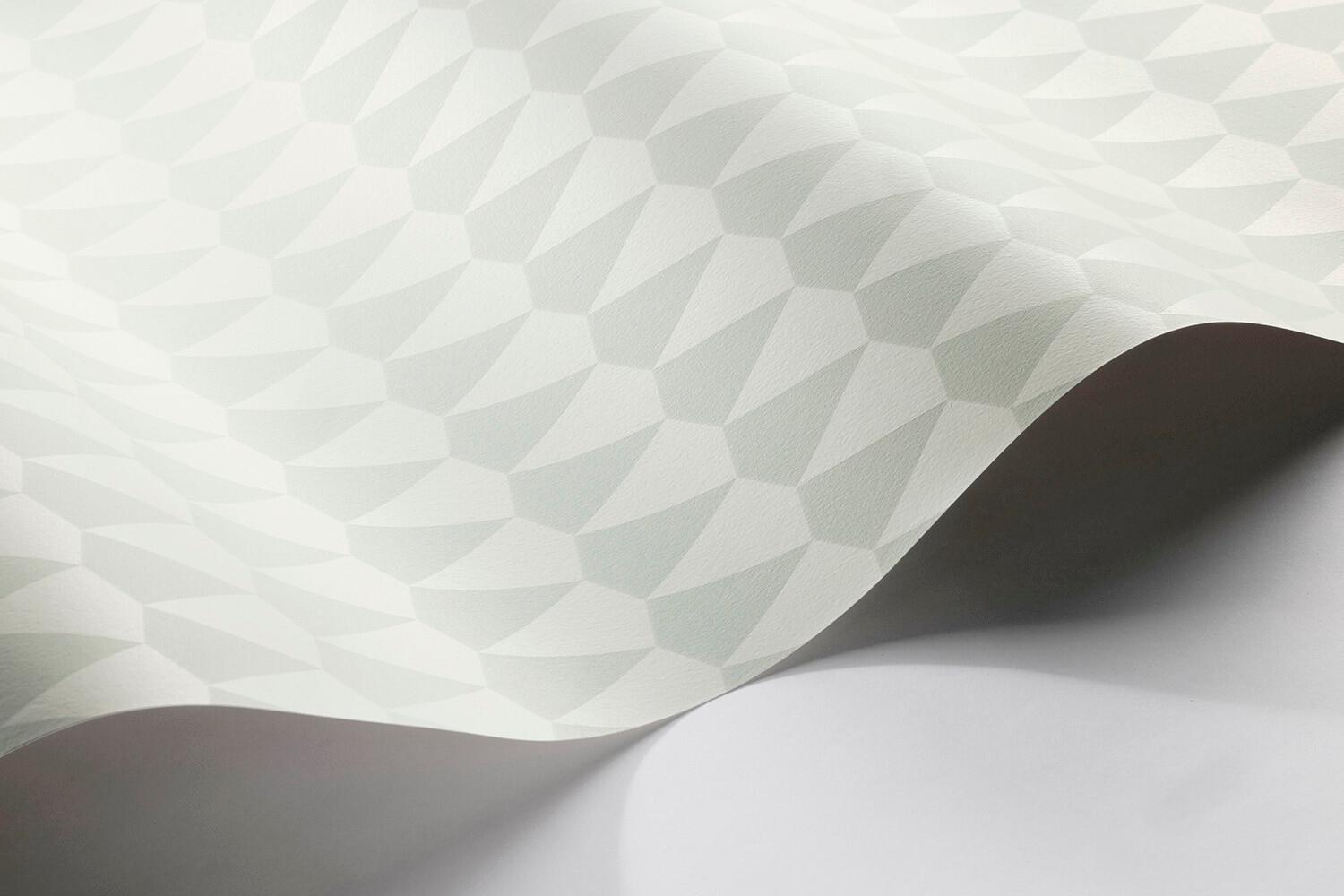 Borosan 21 8614 tapet med grafiskt mönster i grön. Från kollektionen Borosan 21. Papper-material med rak passning.