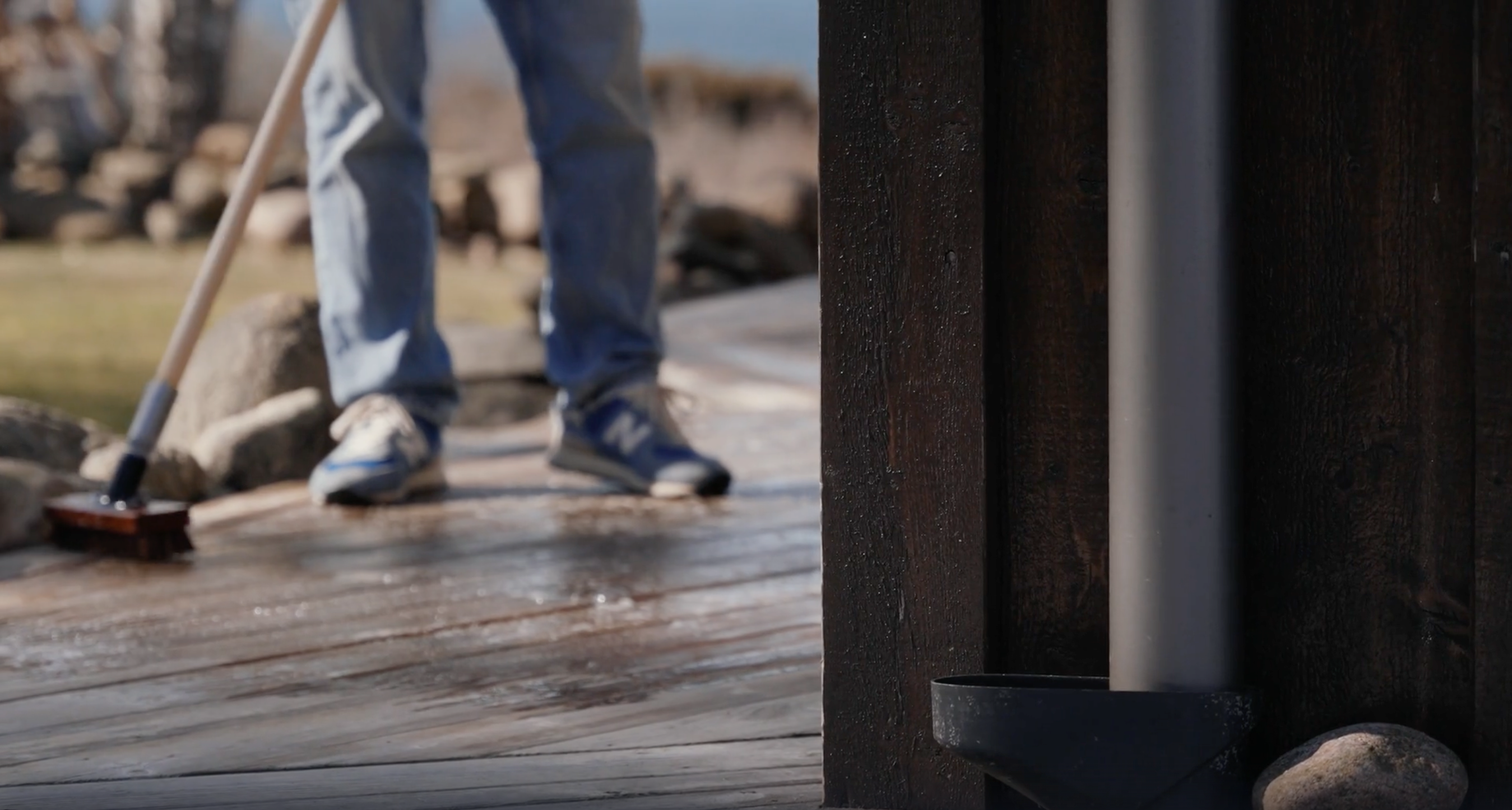 Light wooden planks with visible grain.