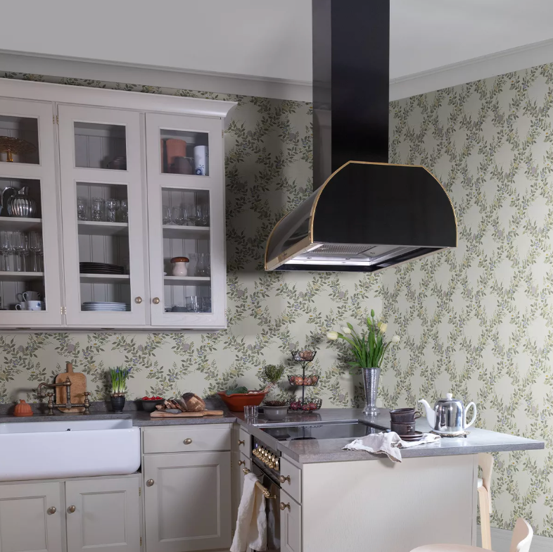 Örtagård från Midbec tapeter i kök