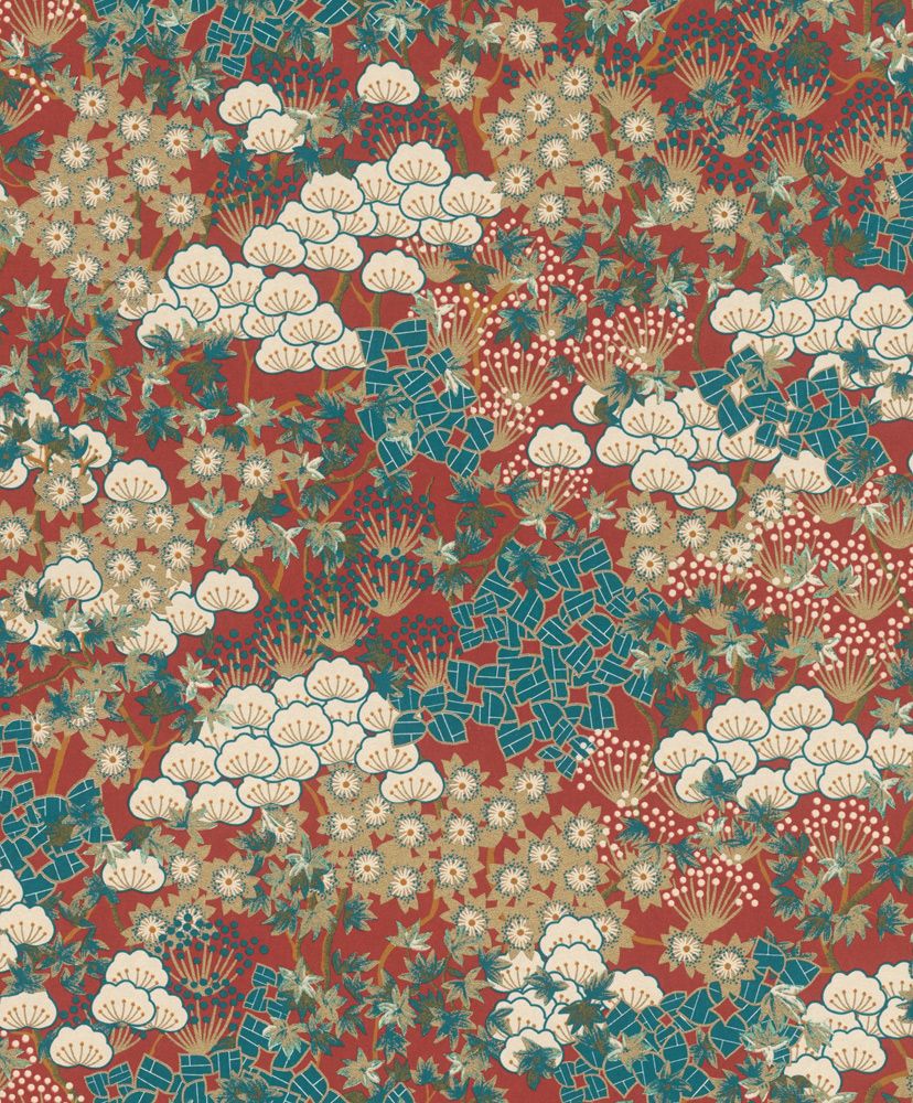 Indra 295152 tapet med blommigt mönster i beige. Från kollektionen Indra. Nonwoven-material med förskjuten passning. Passar i vardagsrum och matsal.