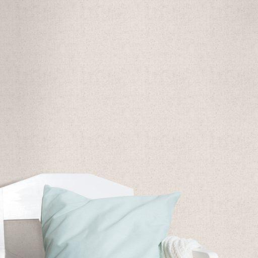 Linne, Beige tapet från duro enfärgad i beige. Från kollektionen Rand & Kulör. Nonwoven-material.