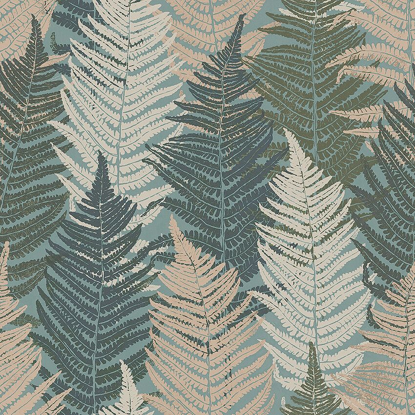 Fern Forest tapet från Boråstapeter med botaniskt mönster i grön. Från kollektionen Woodland. Nonwoven-material med rak passning. Passar i vardagsrum, sovrum och hall.