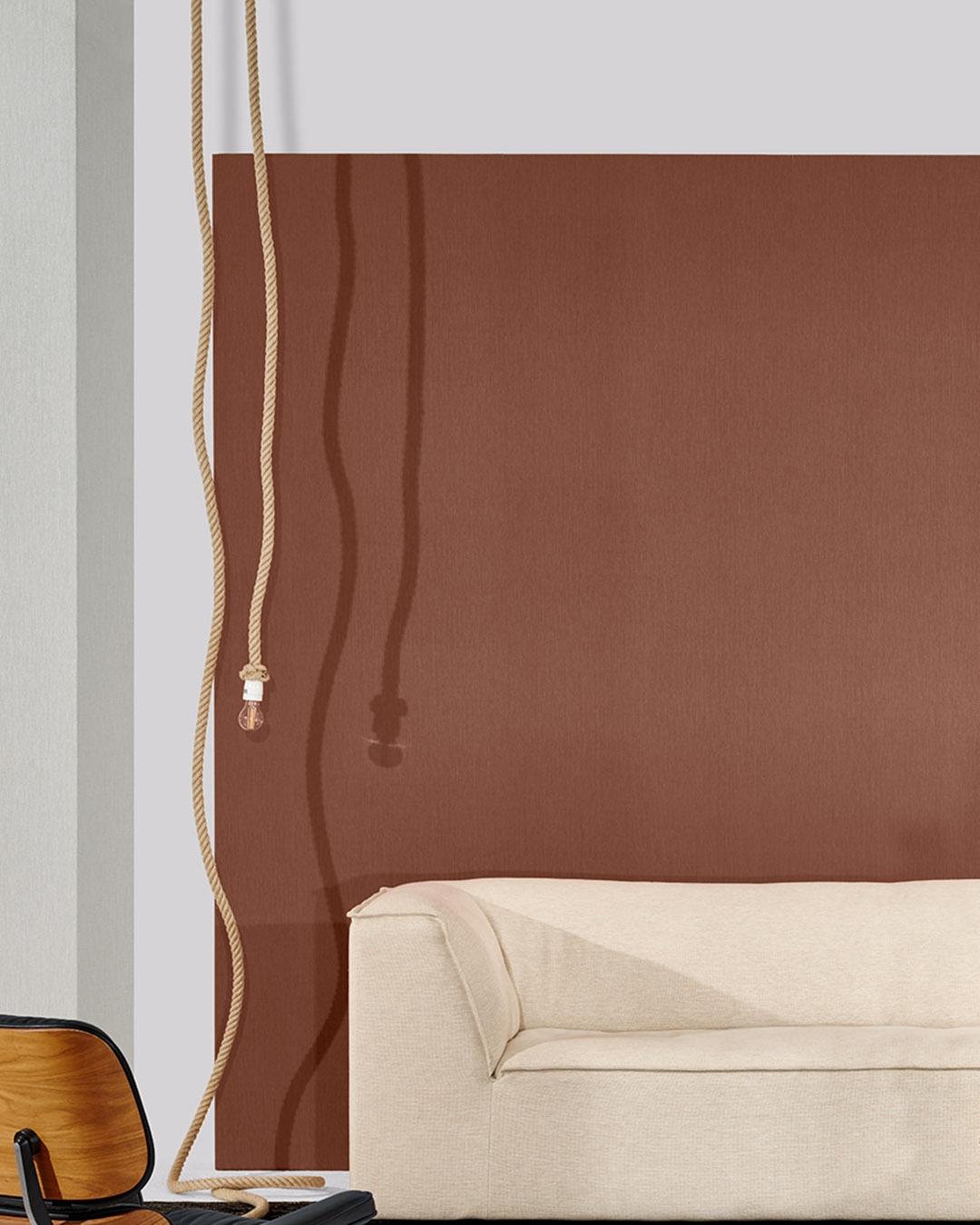 Monochrome tapet enfärgad i grå. Från kollektionen Toscana. Nonwoven-material.