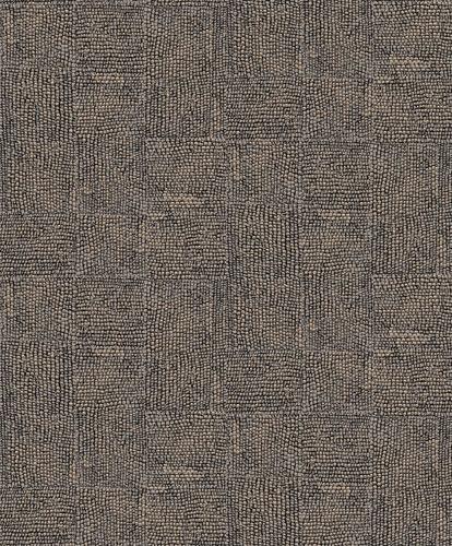 Hide bronze tapet med rutigt mönster i brun. Från kollektionen Colours. Nonwoven-material med förskjuten passning.