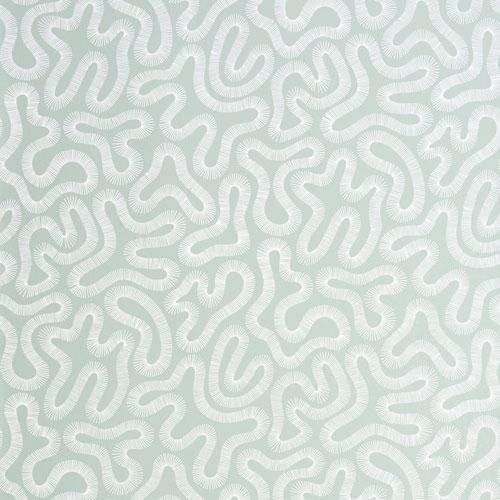 Coral Celestel tapet från Midbec med retro mönster i grå. Från kollektionen Pioneer. Nonwoven-material med förskjuten passning.