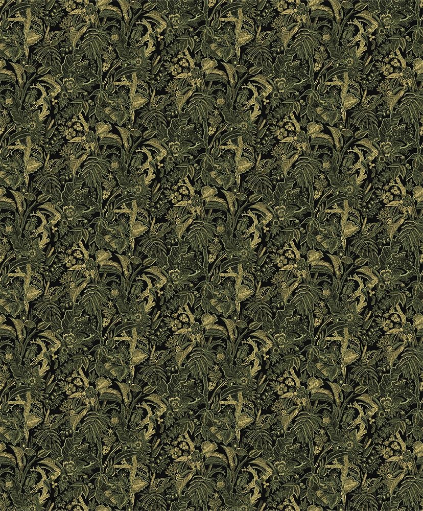 Onikar Ivy tapet med botaniskt mönster i svart och grön. Från kollektionen Summer. Nonwoven-material med rak passning.