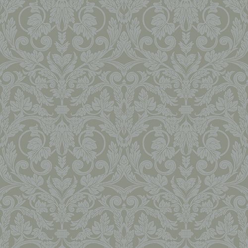 Rosali medaljongmönster, mörkgrå tapet från Midbec med medaljonger mönster i grå. Från kollektionen Ekbacka. Nonwoven-material med rak passning.