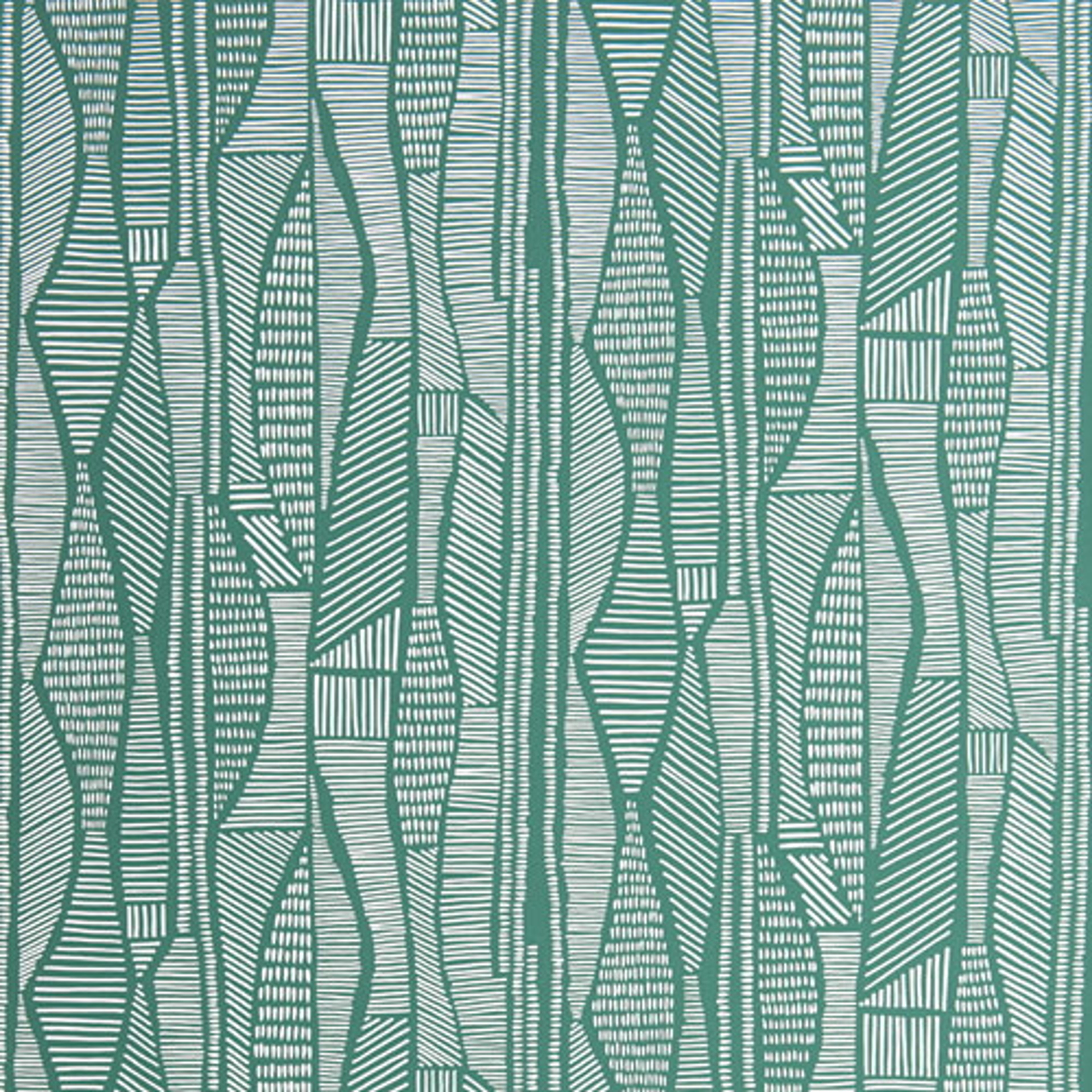 Skylark Bonny Downs tapet från Midbec med abstrakt mönster i grön. Från kollektionen Pioneer. Nonwoven-material med förskjuten passning.