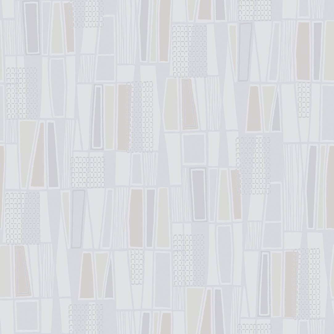 Retro, ljusgrå från Boråstapeter i vit, svart, beige och multifärg. Från kollektionen Jubileum.