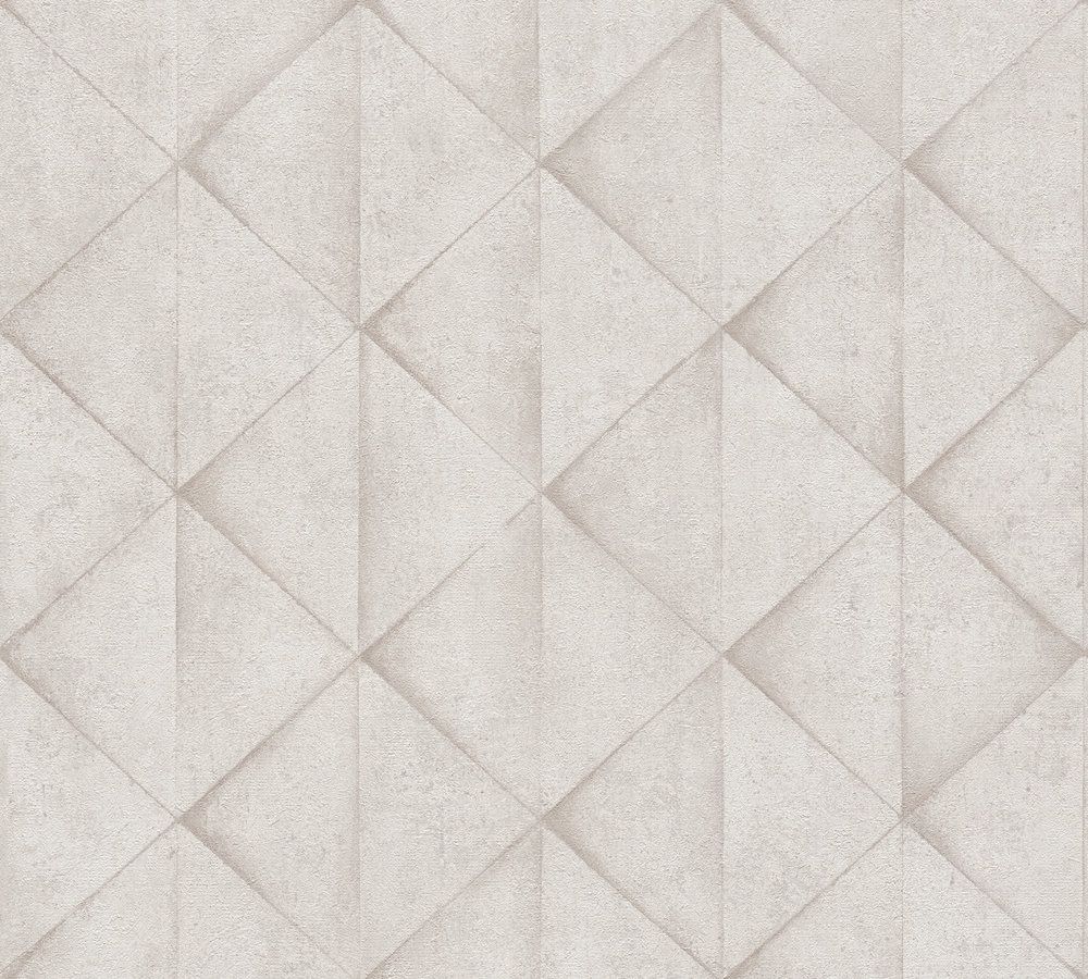 Geometric, strukturtapet i beige tapet med tegelsten mönster i beige. Från kollektionen best of wood n stone 2. Nonwoven-material med rak passning. Passar i vardagsrum och matsal.