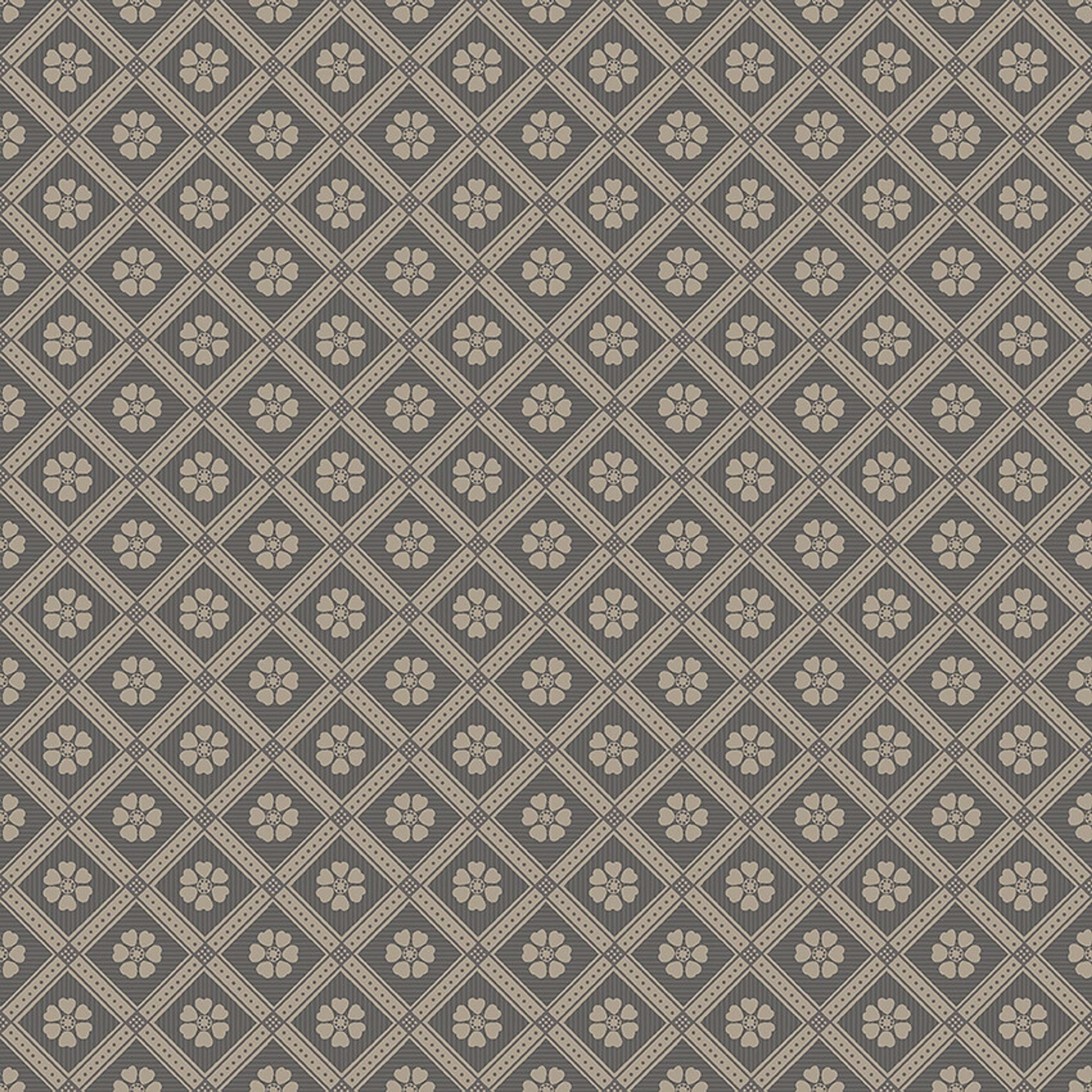 Love tapet med trellis mönster i svart och beige. Från kollektionen New Heritage. Nonwoven-material med rak passning. Passar i matsal, kök och hall.