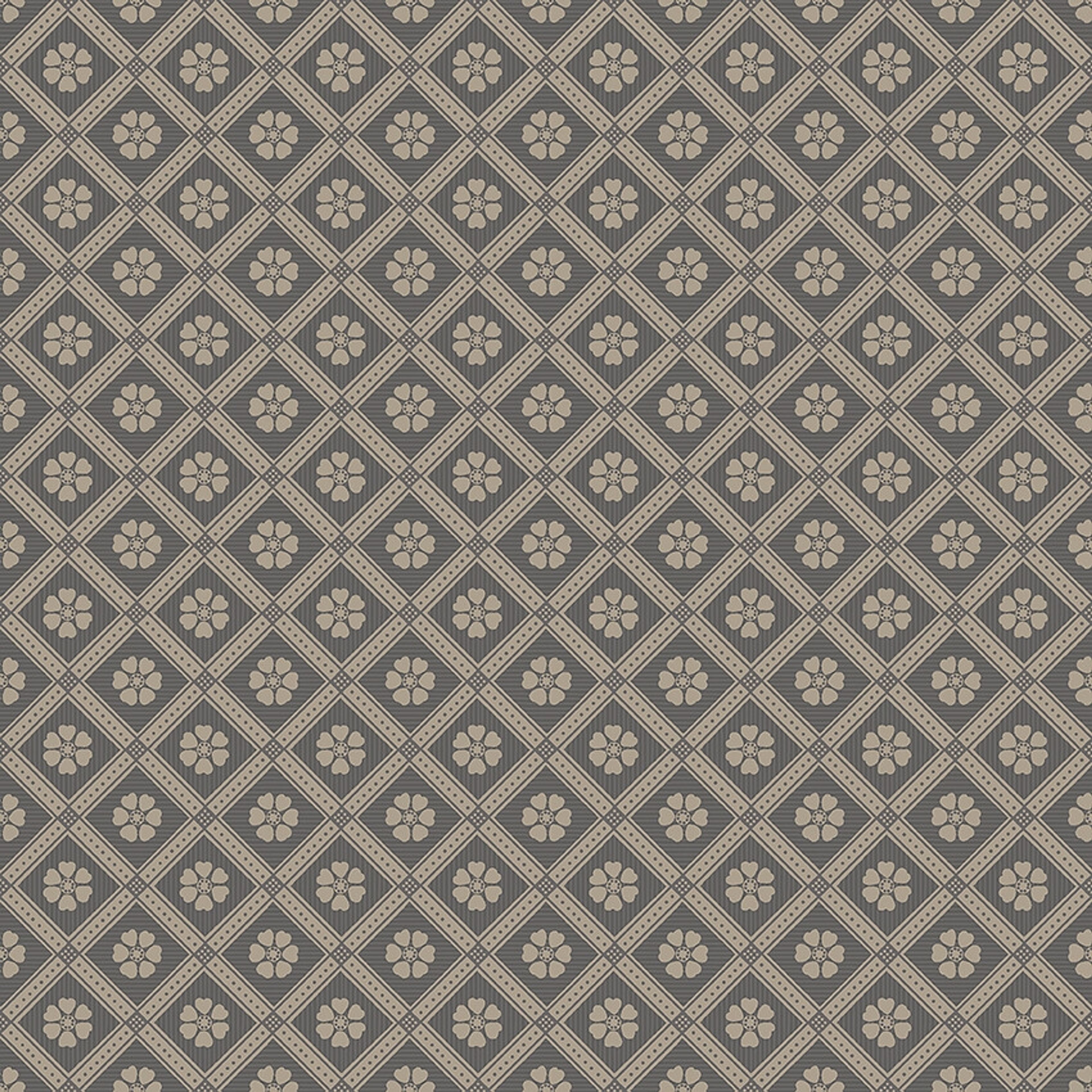 Love tapet med trellis mönster i svart och beige. Från kollektionen New Heritage. Nonwoven-material med rak passning. Passar i matsal, kök och hall.