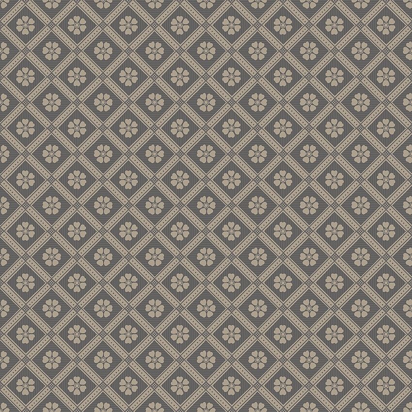 Love tapet med trellis mönster i svart och beige. Från kollektionen New Heritage. Nonwoven-material med rak passning. Passar i matsal, kök och hall.