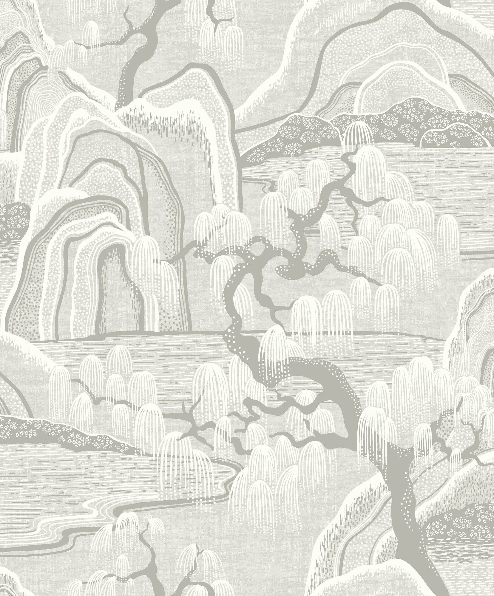 Indigo Garden tapet från Boråstapeter med naturochlandskap mönster i grå. Från kollektionen Eastern Simplicity. Nonwoven-material med förskjuten passning. Passar i vardagsrum, hall och arbetsrum.