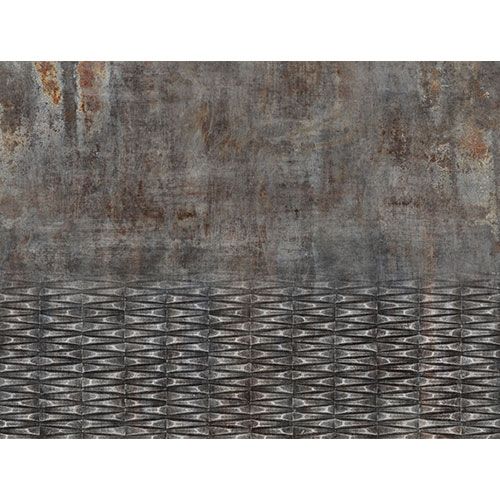 Industri 2 - Väggmotiv i betongmönster, grå tapet med tegelsten mönster i grå. Från kollektionen Industri 2. Nonwoven-material. Passar i tonårsrum och arbetsrum.