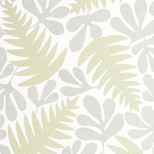 Deep Sea Reef tapet från Midbec med botaniskt mönster i grön. Från kollektionen Pioneer. Nonwoven-material med förskjuten passning.