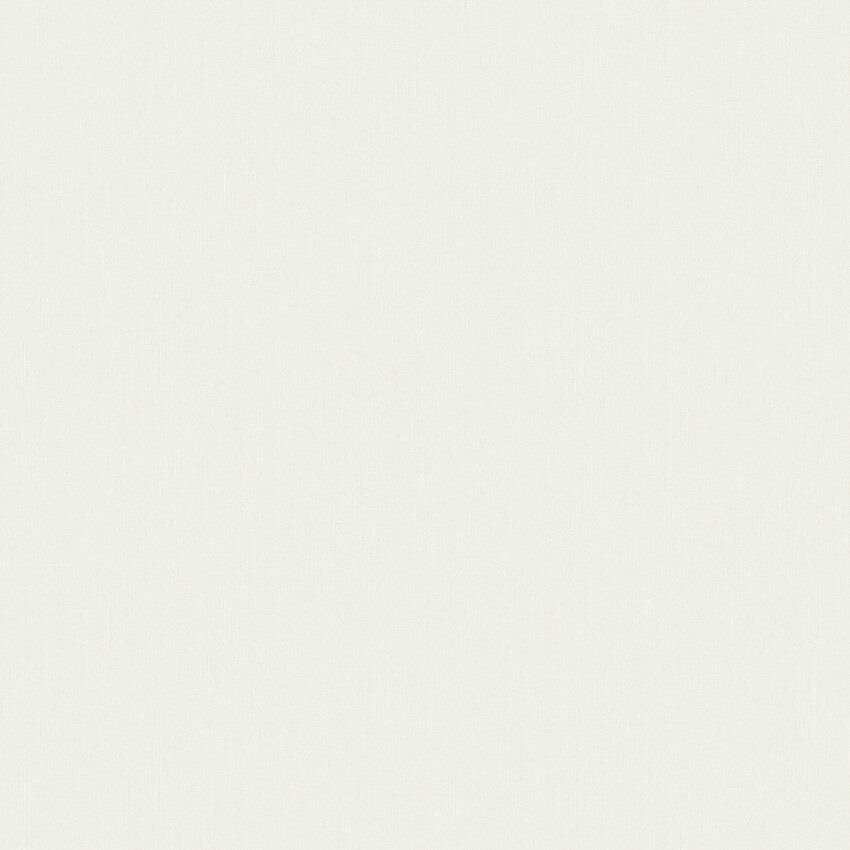 Cream Linen tapet med enfargat, textilimitation mönster i vit. Från kollektionen Linen. Nonwoven-material. Passar i vardagsrum och matsal.