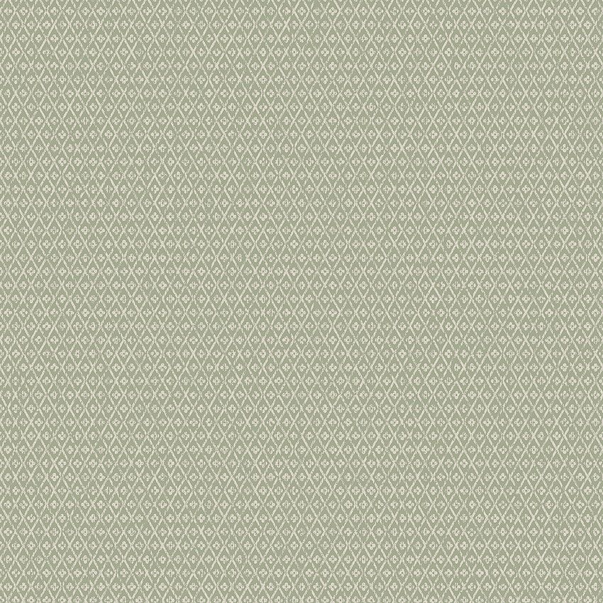 Willowherb tapet med trellis mönster i grön. Från kollektionen Woodland. Nonwoven-material med rak passning.