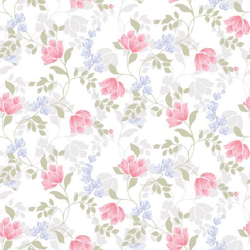 Malin, Multi tapet från duro med blommigt mönster i rosa. Från kollektionen Spira. Nonwoven-material med rak passning.