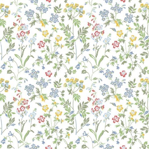 Juni, Multi tapet från duro med blommigt mönster i grön. Från kollektionen Natur. Nonwoven-material med rak passning.