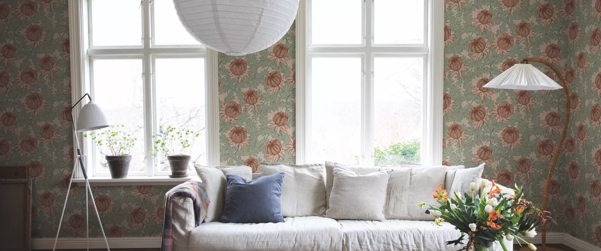 midbec tapeter havsblick i vardagsrum