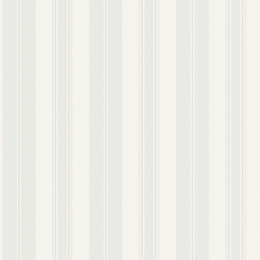 Gustaf tapet med randigt mönster i vit och beige. Från kollektionen timeless traditions. Nonwoven-material.